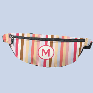 Monogram Modern pastel Snoep streep Heuptasje