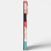 Monogram Modern patroon l Roze en blauw Case-Mate iPhone Case (Achterkant / Rechts)