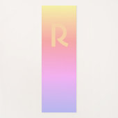 Monogram Modern Pink Sunset Colors Yogamat (Voorkant)