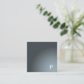 Monogram Modern Plain Trendy Design Luxe Vierkante Visitekaartje (Staand voorkant)