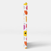 Monogram Modern Poppy Floral Patroon Script Naam iPhone Hoesje (Rechterkant)