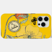 Monogram  Modern Poppy Flower iPhone Case-Mate iPhone Case (Achterkant (horizontaal))
