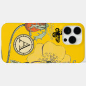 Monogram  Modern Poppy Flower iPhone Case-Mate iPhone Case (Achterkant (horizontaal))