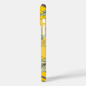 Monogram Modern Poppy Yellow Floral Case-Mate iPhone Case (Achterkant / Links)