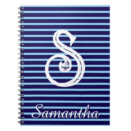 Monogram Modern Preppy Back-To-School Notitieboek (Voorkant)