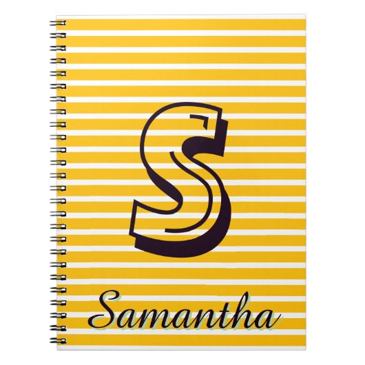 Monogram Modern Preppy Back-To-School Notitieboek (Voorkant)
