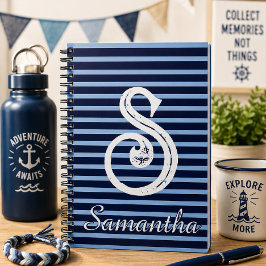 Monogram Modern Preppy Back-To-School Notitieboek