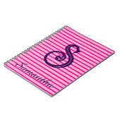 Monogram Modern Preppy Back-To-School Notitieboek (Linkerzijde)