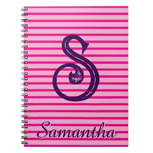 Monogram Modern Preppy Back-To-School Notitieboek (Voorkant)