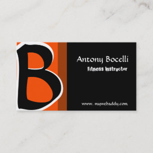 Monogram Modern Professional Bold Trendy Striking Visitekaartje