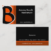 Monogram Modern Professional Bold Trendy Striking Visitekaartje (Voorkant / Achterkant)