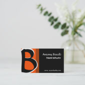 Monogram Modern Professional Bold Trendy Striking Visitekaartje (Staand voorkant)