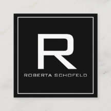 Monogram Modern Professional Chic Black