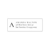 Monogram Modern Retouradres Zakelijk Zelfinktende Stempel (Design)