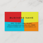 Monogram modern Retro Colors #4 Visitekaartje (Achterkant)