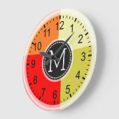 Monogram Modern Retro Colors Geometric #3 Grote Klok (Hoek)