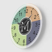 Monogram Modern Retro Colors Geometric #4 Grote Klok (Hoek)