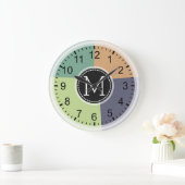Monogram Modern Retro Colors Geometric #4 Grote Klok (Huis)