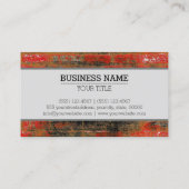 Monogram Modern  Rode Achtergrond Visitekaartje (Achterkant)