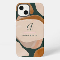 Monogram modern roest groen abstract stijlvol chic