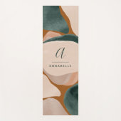 Monogram modern roest groen abstract stijlvol chic yogamat (Voorkant)