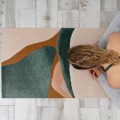 Monogram modern roest groen abstract stijlvol chic yogamat