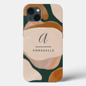 Monogram modern roestgroen abstract stijlvol chic Case-Mate iPhone case (Achterkant)