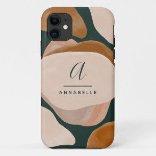 Monogram modern roestgroen abstract stijlvol chic Case-Mate iPhone case