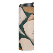 Monogram modern roestgroen abstract stijlvol chic thermosbeker (Gedraaid links)