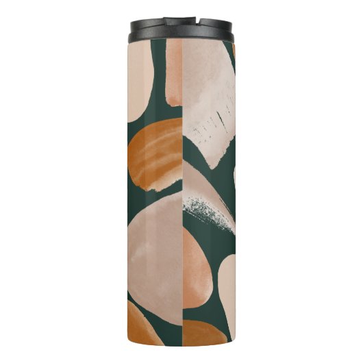 Monogram modern roestgroen abstract stijlvol chic thermosbeker (Achterkant)
