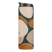 Monogram modern roestgroen abstract stijlvol chic thermosbeker (Geroteerd rechts)