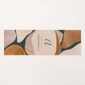 Monogram modern roestgroen abstract stijlvol desig yogamat (Voorkant (horizontaal))