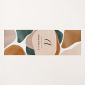 Monogram modern roestgroen abstract stijlvol yogamat (Voorkant (horizontaal))