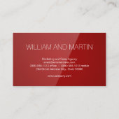 Monogram | Modern rood gloss Visitekaartje (Achterkant)