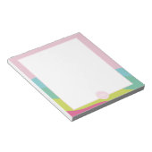 Monogram modern roze abstract korrelige golven Not Notitieblok (Schuin)