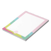 Monogram modern roze abstract korrelige golven Not Notitieblok (Linkerzijde)