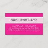 Monogram Modern Roze Achtergrond Visitekaartje (Achterkant)