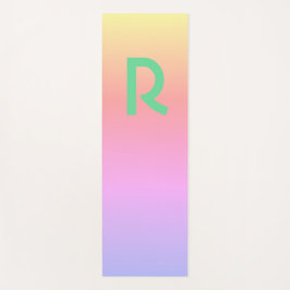 Monogram Modern Roze Blauwgroen Lila Yogamat