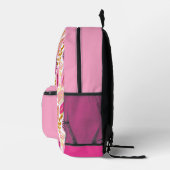 Monogram Modern Roze Goud Schattige Meisjes School Bedrukte Rugzak (Rechts)