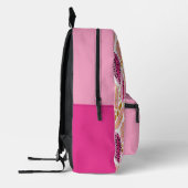 Monogram Modern Roze Goud Schattige Meisjes School Bedrukte Rugzak (Links)