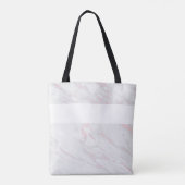 Monogram modern roze grijs Initiaal Tote Bag (Achterkant)