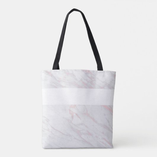 Monogram modern roze grijs Initiaal Tote Bag (Achterkant)