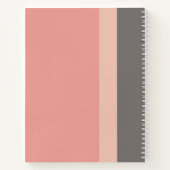 Monogram Modern Roze, Rose Zand & Grijs  Notitieboek (Achterkant)
