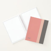 Monogram Modern Roze, Rose Zand & Grijs  Notitieboek (Binnen)
