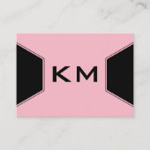 Monogram Modern (Roze) Visitekaartje (Voorkant)
