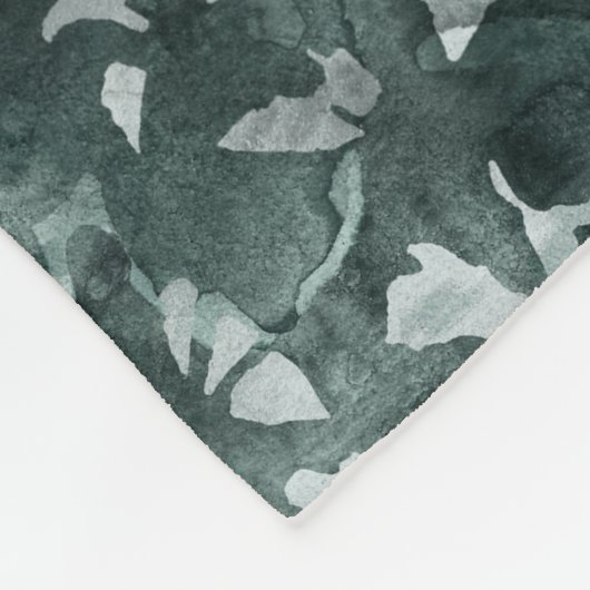 Monogram modern Rustic Winter Forest Pine Family Fleece Deken (Hoek)