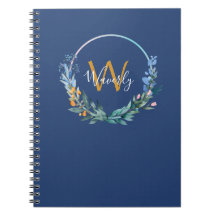Monogram modern Script Blue