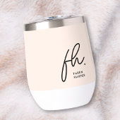 Monogram Modern Script Blush Pink Chic Monogram