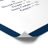 Monogram Modern Script doe-het-zelf-kleur zitplaat Poster (Hoek)