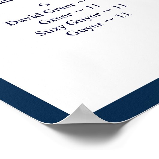 Monogram Modern Script doe-het-zelf-kleur zitplaat Poster (Hoek)